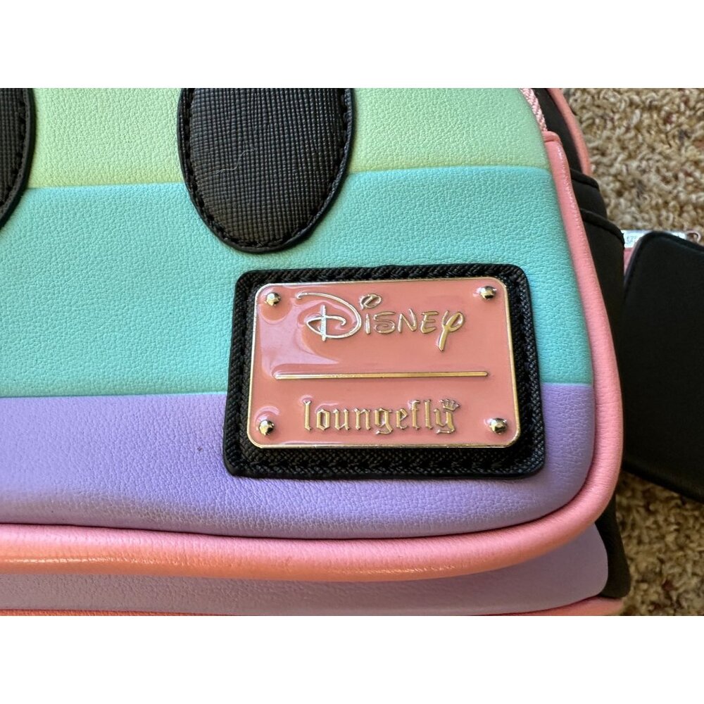 Disney Loungefly Mickey Mouse Rainbow Backpack & Wallet Set Pride - Picture 2 of 10